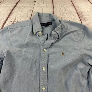 Polo Ralph Lauren Boys Long Sleeve Oxford Shirt Size 14-16 (Large) Blue